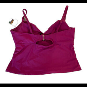 Time and Tru Womens Swimsuit Bikini Top Sz XL Fuchsia NWT Bottom Listed Separate